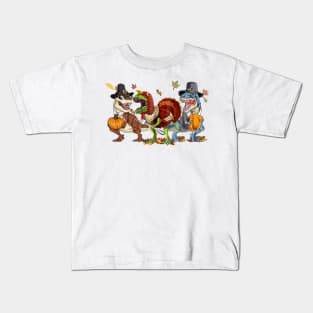 Dinosaur T-rex Turkey Halloween Shirt Kids T-Shirt